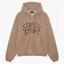 Stussy Sport Zip Hoodie Tan