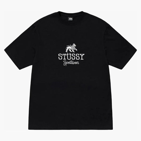 Tè di abbigliamento sportivo stussy nero