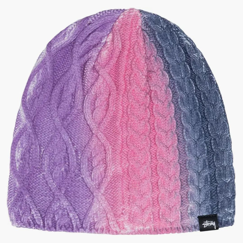 Stussy Spray Multi Knit Beanie Purple Multi Multi