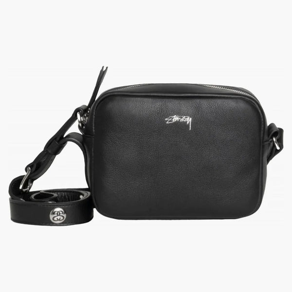 STUSSY SS LINK Skórzowa torebka boczna czarna