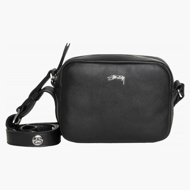 STUSSY SS LINK Skórzowa torebka boczna czarna