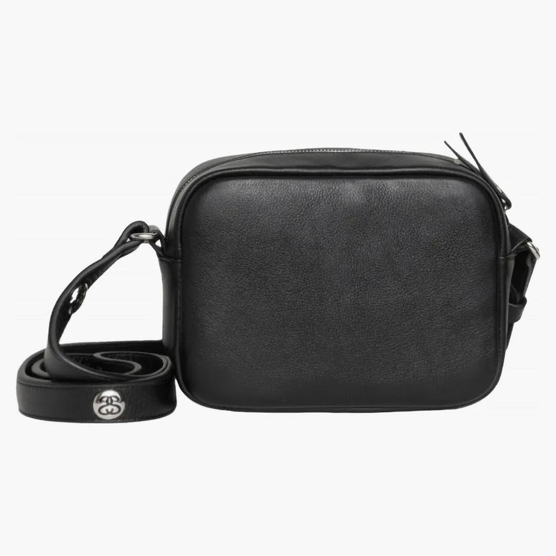 STUSSY SS LINK Skórzowa torebka boczna czarna
