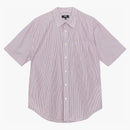 Stussy Stripe Boxy S/s 8 Ball Shirt Burgundy