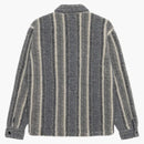 Stussy Stripe Sherpa Shirt Charcoal