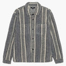 Stussy Stripe Sherpa Shirt Charcoal