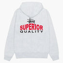 Stussy Superior Quality Zip Hoodie (ss25) Ash Heather
