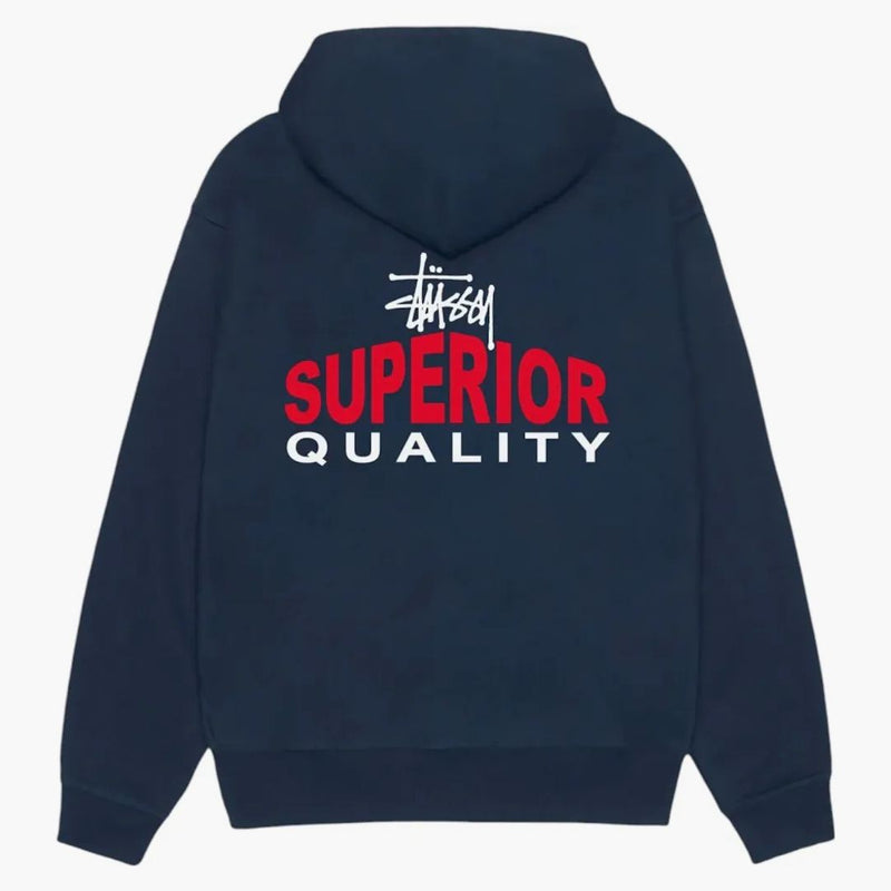 Stussy Superior Quality Zip Hoodie (ss25) Navy