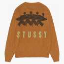 Stussy Surfman Icon Cotton Linen Crew Brown