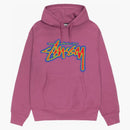 Stussy Thermal Stock Hoodie Berry