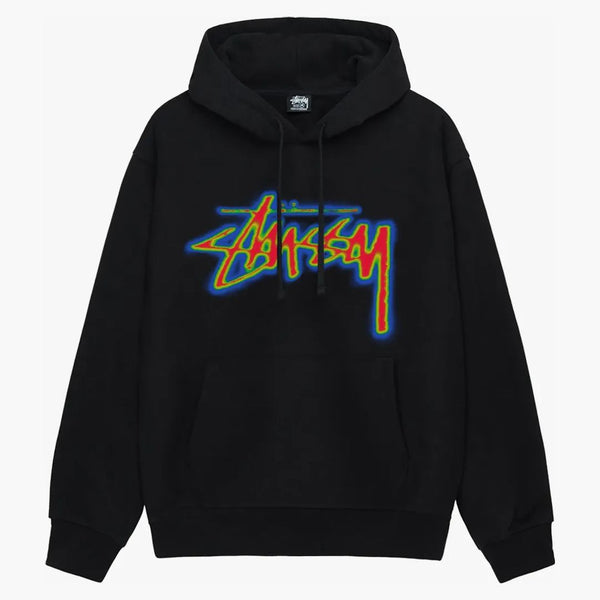 Stussy Thermal Stock Hoodie Black