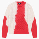 Stussy Tie Dye Fisherman Sweater Red