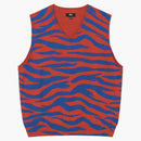 Stussy Tiger Printed Sweater Vest Red