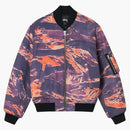 Stussy Tigris Canvas Bomber Jacket Purple