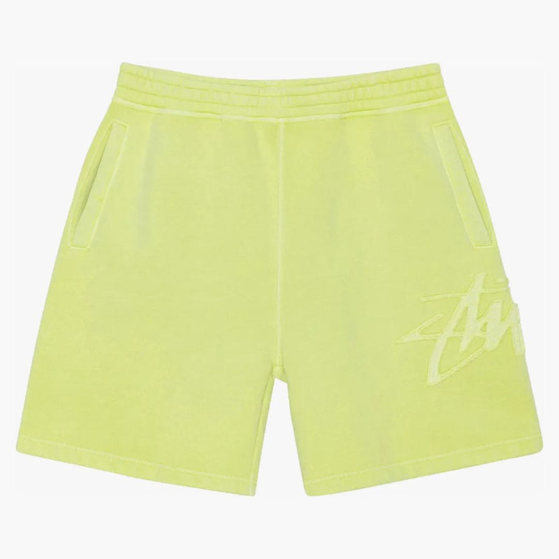 Stussy Tonal Applique Fleece Short Lime