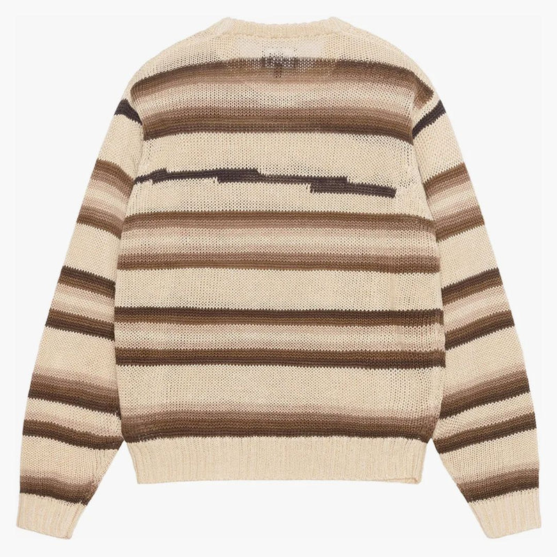 Stussy Tonal Stripe Linen svetr přirozený
