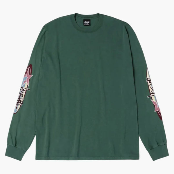 Stussy Two Star L/s Pigment Dyed Tee Pine