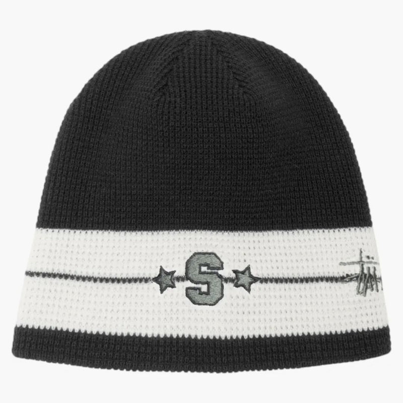 STUSSY VARSITY STRIPE Stripe Skullcap Black