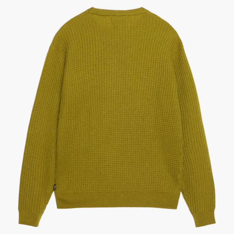 Stussy Waffle Pletení Cashmere Crew Moss