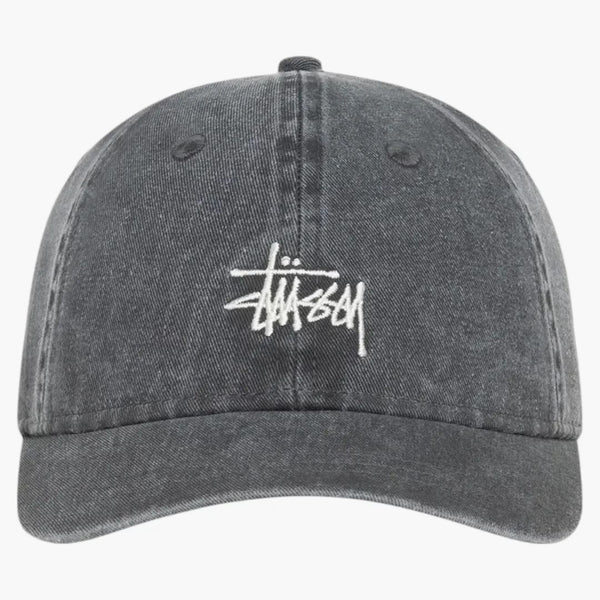 Stussy lavato con cappuccio di base carbone lavato