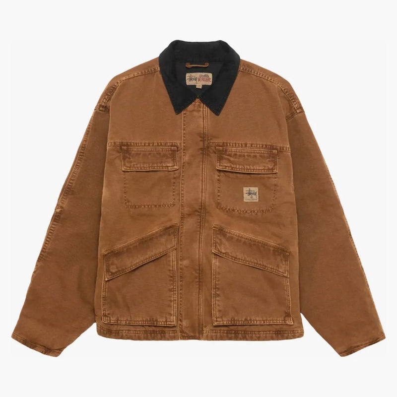 Stussy Washed Canvas Shop Jacket Bronze