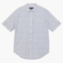Camicia a strisce ondulate di Stussy Wavy Stripes bianche/blu