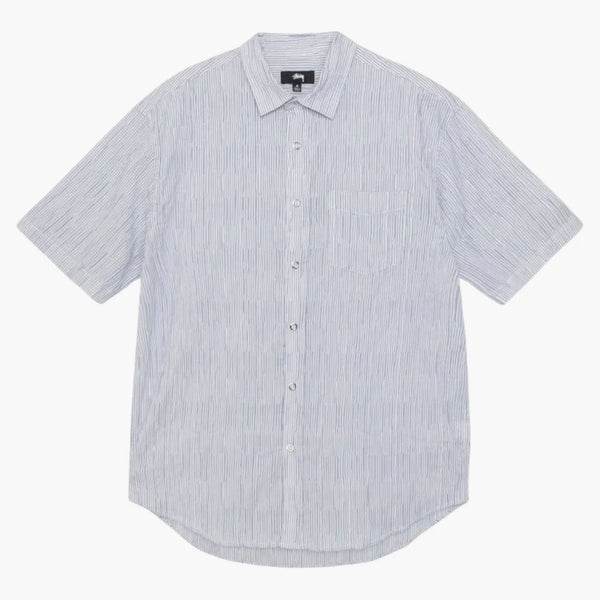 Stussy Wavy Striped Shirt White/Blue Stripes