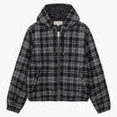 Stussy Wool Plaid Work Jacket Charcoal