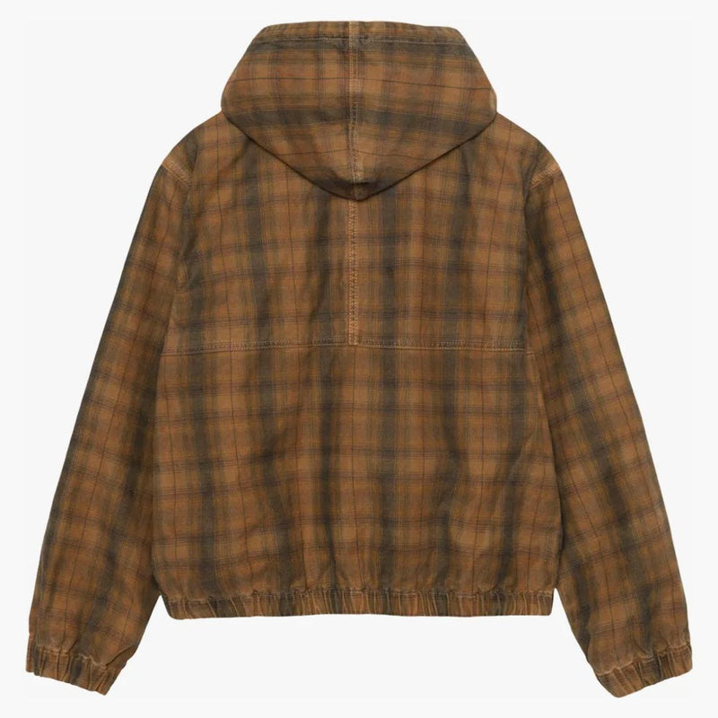 Stussy Unlined Plaid Work Jacket Brown