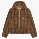 Stussy Unlined Plaid Work Jacket Brown
