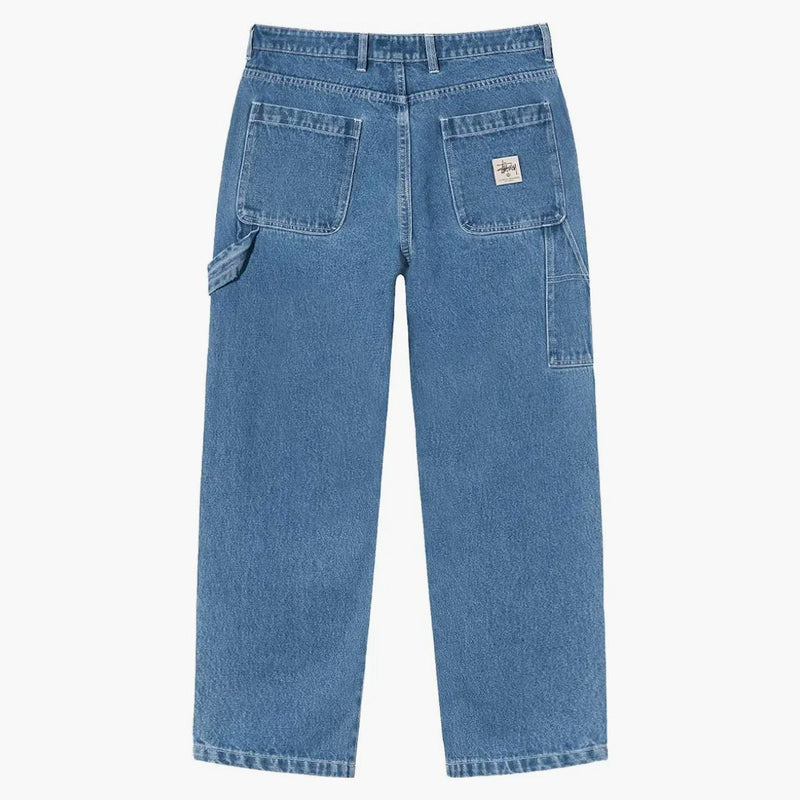 Stussy work pantalon denim spălat albastru