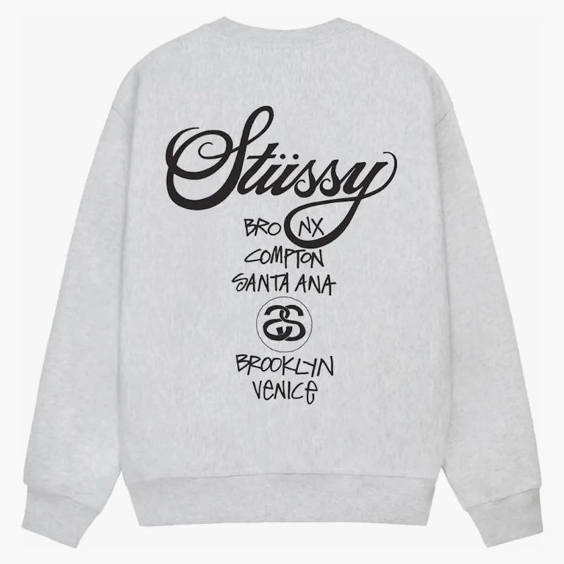 Stussy World Tour CreWneck Ash Heather