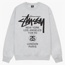 Stussy World Tour Crewneck Ash Heather
