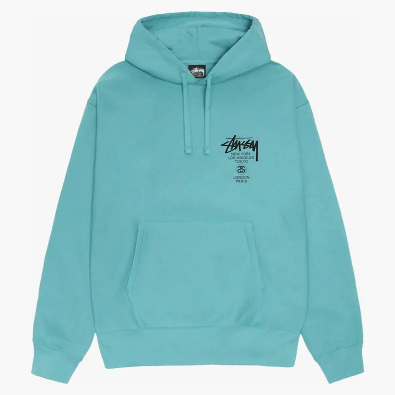 Stussy World Tour Hoodie Ocean