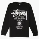Stussy World Tour L/S T-shirt Black