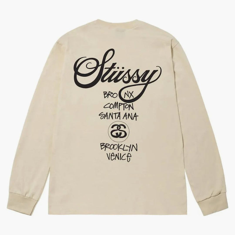 Stussy World Tour L/S Tea Putty