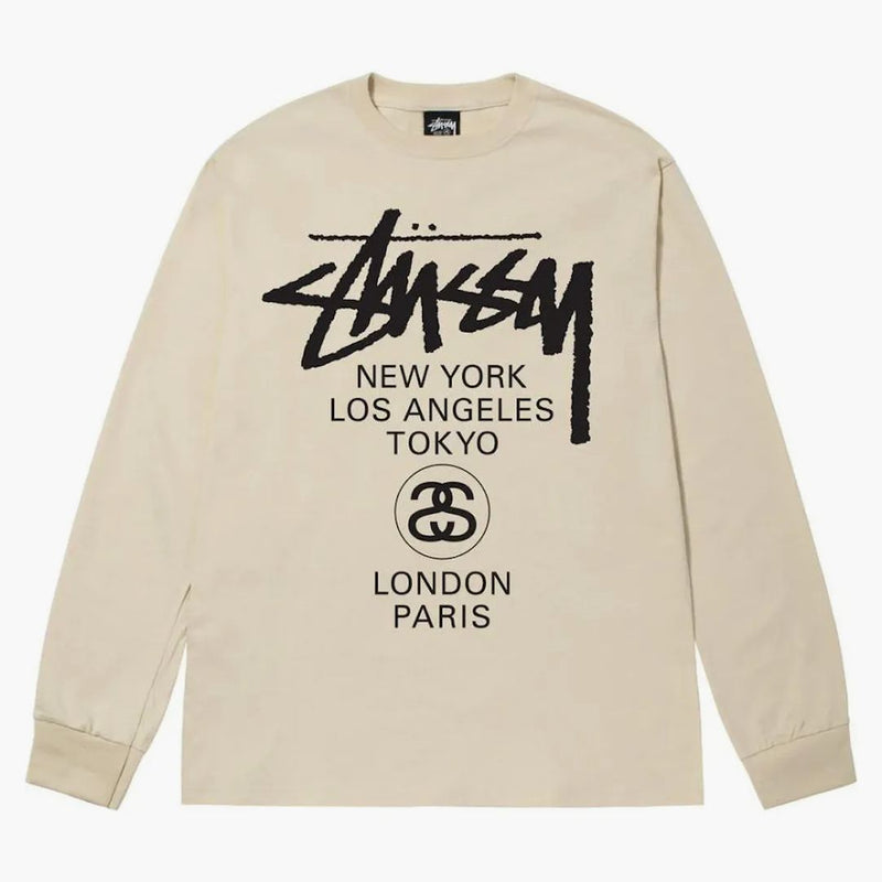 Stussy World Tour L/S Tea Putty
