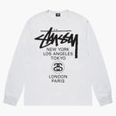 Stussy World Tour L/S TEE White
