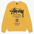 Stussy World Tour Pigment Dyed Crewneck Honey