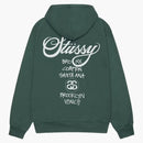 Stussy World Tour Pigment Dyed Hoodie Forest