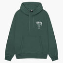 Stussy World Tour Pigment Dyed Hoodie Forest