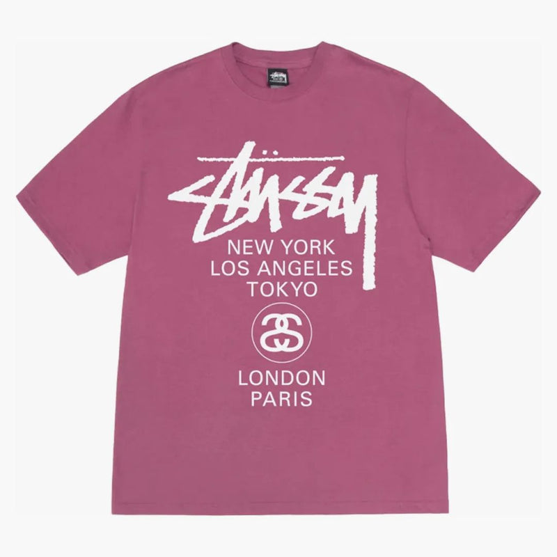 Stussy World Tour T-Shirt Berry
