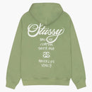 Stussy World Tour Zip Hoodie Moss