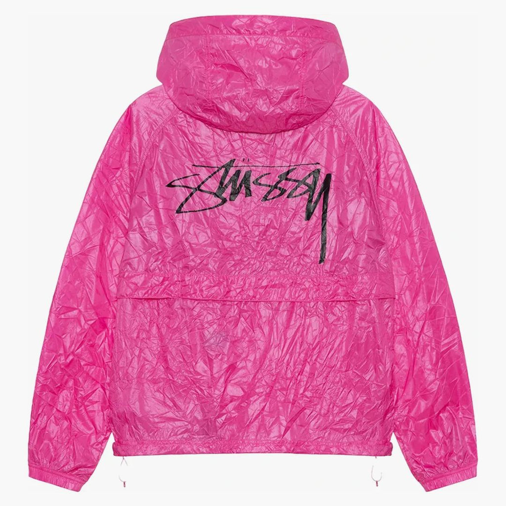 ★Stussy Beach Shell Wrinkled Nylon Jacket Magenta★ Stussy Wrinkled Nylon Beach Shell Jacket Magenta Men's