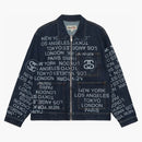 Stussy Zip Work Denim City Link Jacket One Wash