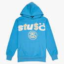 Stussy x cpfm 8 bola pigmento con capucha teñida azul