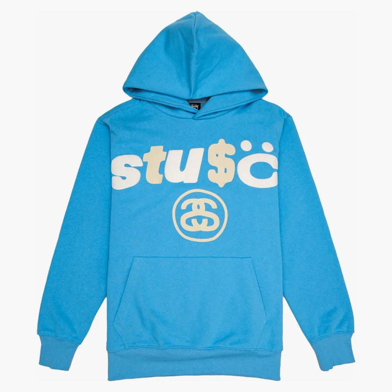 Stussy X Cpfm 8 Ball Pigment Dyed Hoodie Blue