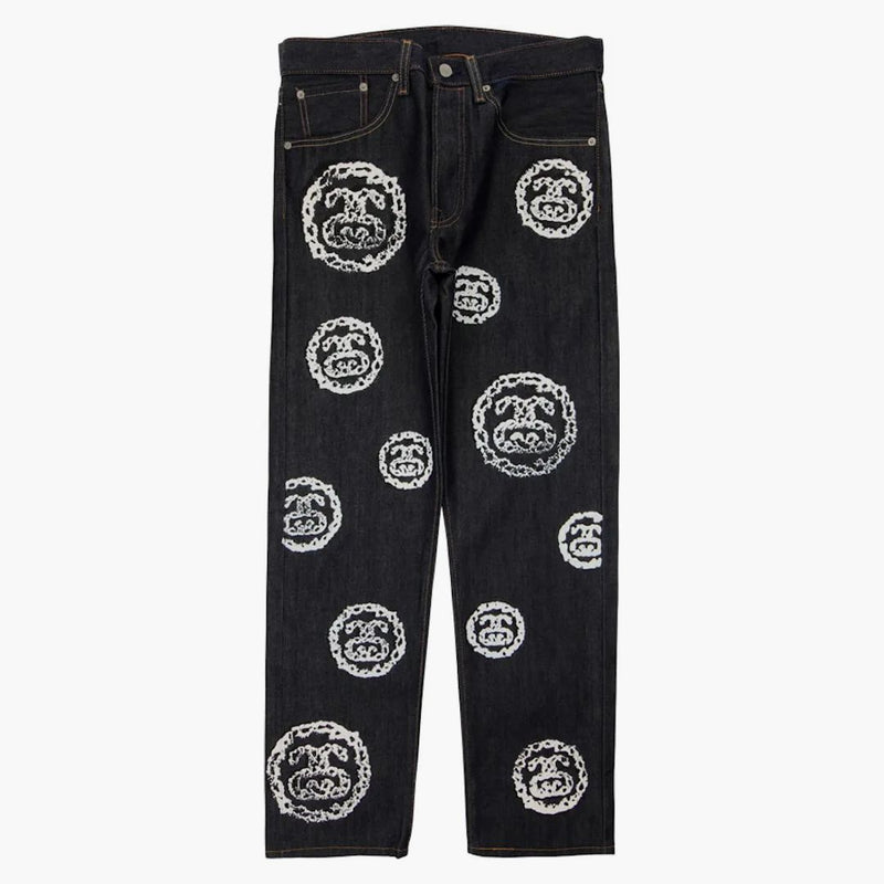 Stussy X denim tårar 501 Jean Raw Denim