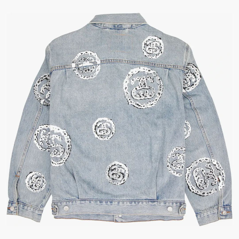 Stussy X denim tårar typ 2 jacka indigo