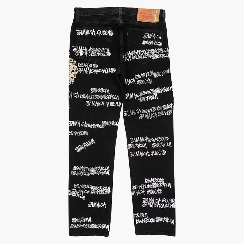 Stussy x Denim slzy x naše dědictví ttl 501 Jean Black