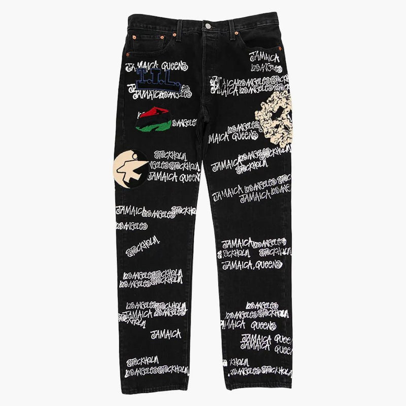 Stussy x Denim slzy x naše dědictví ttl 501 Jean Black